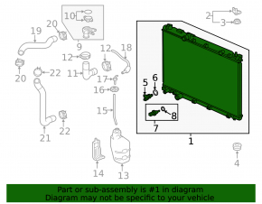 Radiator cooling water Honda CRV 17-19 2.4 with sensor