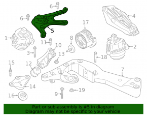 Left Engine Mount Bracket BMW 7 G11 G12 16-22 RWD B58