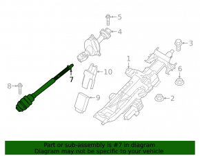 Bottom steering joint for BMW 5 G30 18-23 4.4T AWD boot is torn