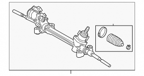 Steering rack Toyota Rav4 19- electric AWD