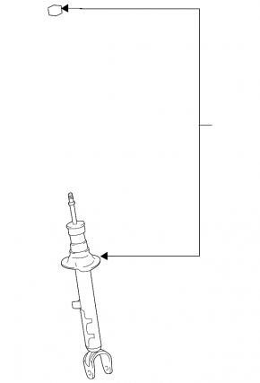 Front left shock absorber Lexus GS350 GS450h 13-14 RWD