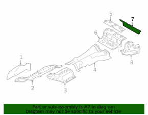 Rear muffler heat shield for BMW 3 G20 19-24