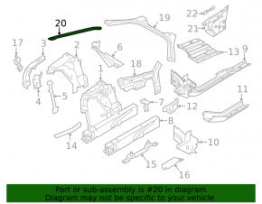 Left TV strut for BMW 4 Series G22 G26 21-25