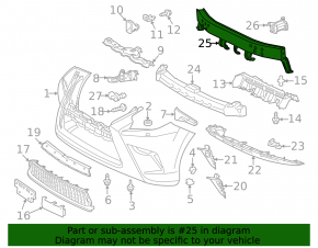 Front bumper reinforcement for Lexus GX460 14-23 rest