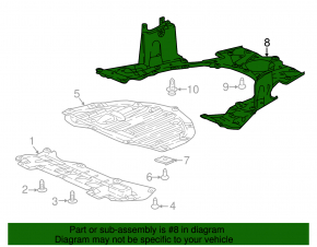 Honda CRV 17-18 engine guard plastic, tears