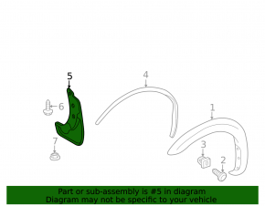 Mudguard front left Toyota Rav4 06-12