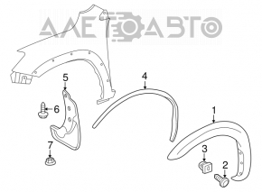 Mudguard front left Toyota Rav4 06-12