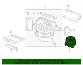 Motor heater fan Honda CRZ 11-16