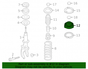 Front left shock absorber support VW Touareg 11-17