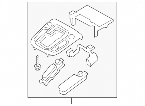 Hyundai Kona 18-21 FWD Shifter Cover with Buttons