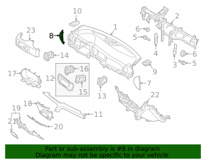 Left side front panel trim for Kia Sportage 17-22, gray