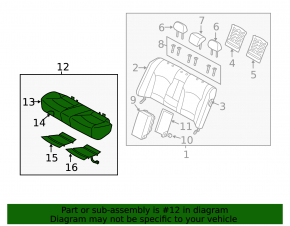 Rear seats 2nd row Hyundai Sonata 11-14 beige leather