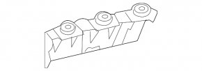 Front bumper mount, right wing, Audi A3 09-13