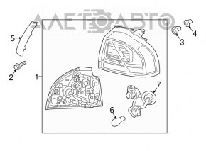 Kia Niro 17-22 LED+halogen right outer fender light, missing seal, scratches