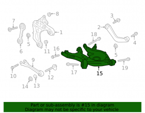 Lower control arm for rear left spring, Lincoln Continental 17-20
