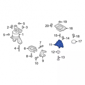 Left Engine Mount Bracket Ford Edge 15-18 2.0T