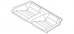 Rear seats, row 2, Ford Mustang mk6 2015-2017 coupe, cloth