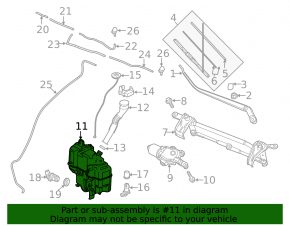 Mazda 3 14-18 BM Japan Built Washer Reservoir, Without Neck and Sensor