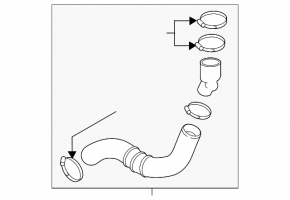 Left pipe Lincoln MKZ 17-20 2.0T