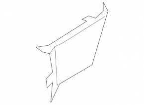 Lincoln MKZ 13-20 black inner rear right door handle cap