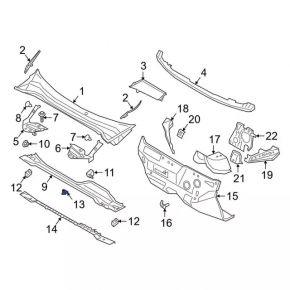 Ford Escape MK4 2020-26 Windscreen Wiper Grille Central Drain