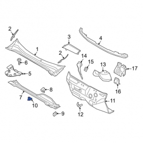 Ford Escape MK4 2020-26 Windscreen Wiper Grille Central Drain
