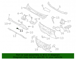 Ford Escape MK4 2020-26 Windscreen Wiper Grille Central Drain