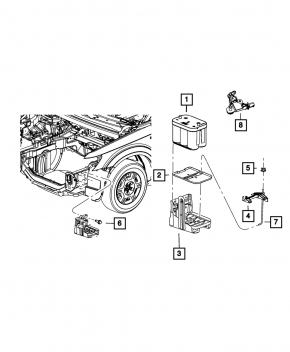 Battery area for Dodge Journey 11-