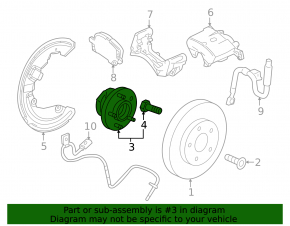 Cadillac CTS 14-RWD Front Right Hub