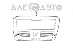 Front light Chrysler 300 11- without sunroof black
