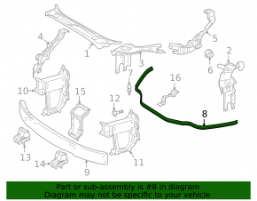 Front bonnet seal Mercedes W211