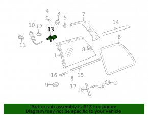 Mercedes X164 GL rear left side window drive