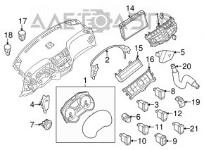 Climate control and audio control Nissan Pathfinder 13-16 auto