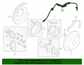 ABS sensor rear right Subaru Impreza 17-23 GK