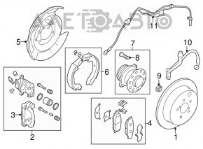 ABS sensor rear right Subaru Impreza 17-23 GK