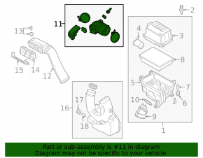 Air duct for manifold Hyundai Kona 18-21 2.0
