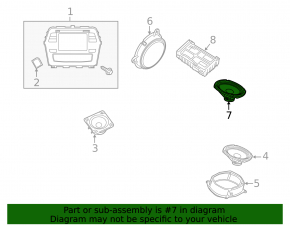 Rear Shelf Speaker Left Nissan Altima 13-18