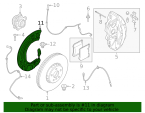 Front right brake disc cover BMW X3 G01 18- dented