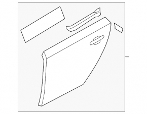 Bare rear right door for Audi A7 12-18