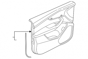 Door trim, front right card, Audi Q7 16-19, black, bottom, black leather, armrest, brown leather, insert, black Alcantara, Bose, under the curtain with a handle and overlay, black gloss, dents,
