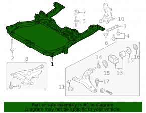 Subaru Legacy 15-17 front subframe