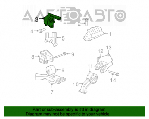 Engine mount left Chrysler 200 11-14 2.4 4-speed