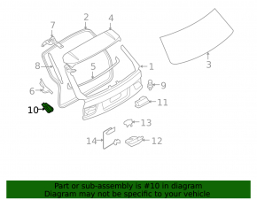 Left Trunk Door Bumper BMW X5 E70 07-13