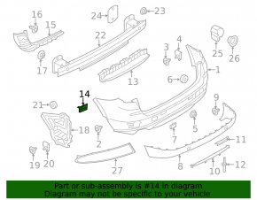 Mudguard rear left BMW X3 F25 11-17