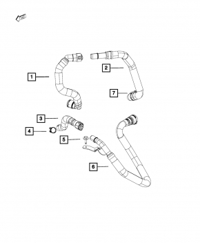 Chrysler 200 15-17 2.4 Cooling System Hose to Heater Radiator