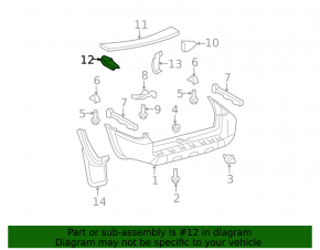 Right rear bumper bracket for Lexus GX470 03-09 on amplifier