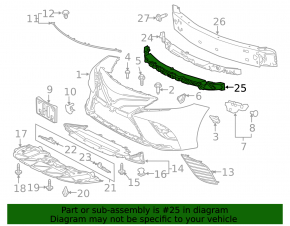 Toyota Camry V70 18-24 Front Bumper Lower Absorber