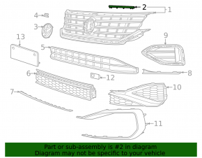 Hood seal on bumper left VW Passat 20-22