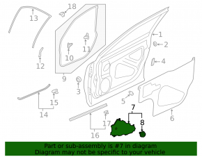 Subaru Forester 25-26 large front left inner door panel