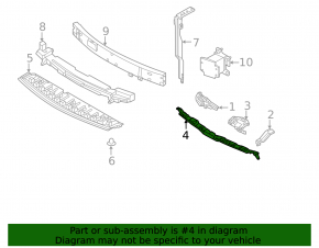 Front bumper bracket central Infiniti QX60 25-26